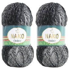 Nitteu Nako Ombre 漸層毛線 100g, 20314_灰黑色, 1個