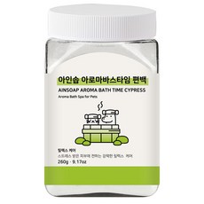 ainsoap 扁柏香寵物用碳酸沐浴劑+專用舀匙組, 260g, 1個