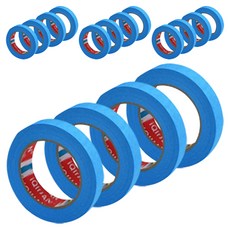 iQIHAN 칼라 마스킹 테이프 파랑 15 mm x 20 m, 16개
