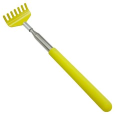 바코젤 스테인레스 5단 길이조절 효자손, 옐로우, 1개 옐로우, 1개