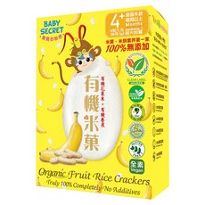 BABY SECRET 寶寶的秘密 有機米菓 無麩質 無農藥 台灣製 4個月以上, 香蕉, 36g, 1盒