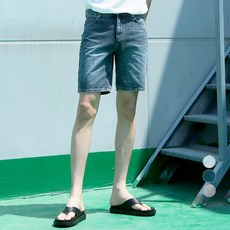 BLUEFORCE 男款 Rosedel 五分基本版型彈性丹寧牛仔短褲