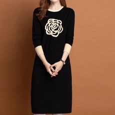 아뗄릭 플라워 프린팅 니트 상의 + 스커트 세트 03341