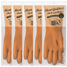 Mongadis 兩手可用乳膠手套組, 中(M), 棕色, 5套