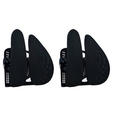 어반카 허리받침 등받이 자세교정 쿠션, 블랙, 2개