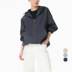 JAJU 여성용 경량 루즈핏 윈드 브레이커