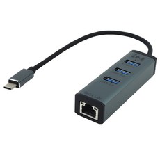 인네트워크 USB3 3.0 3포트 허브 + C타입 기가 랜카드, 1개