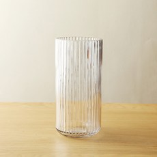 SAMHO GLASS 線條玻璃花瓶 SH17011, 透明