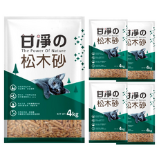 甘淨 貓砂 紮實不易碎 崩解速度快, 4kg, 5袋, 松木