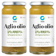청정원 갈릭 앤 페페로치노 알리오올리오 파스타소스, 360g, 2개