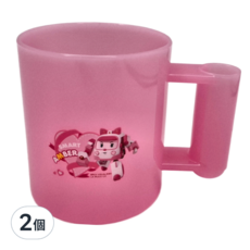 ROBOCAR POLI 波力 可愛牙刷杯 300ml, 粉色, 2個