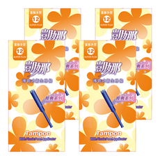 凱娜 經典系列 導管式衛生棉條, 12入, 4盒, 量極多型