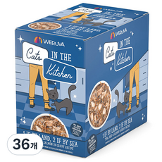 캣츠인더키친 원 이프 바이랜드 투 이프 바이 씨 주식파우치, 소+참치, 85g, 36개