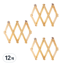 Block Mart 原木掛式多用途門後掛鉤, 12個, 單一顏色