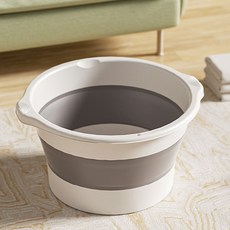 유자마켓 접어쓰는 발지압 족욕대야, 1개, 그레이