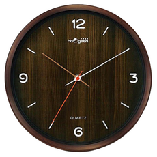 haogeen 中華豪井 12吋掛鐘 簡約鐘面 數字清楚易懂, 原木色