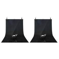 DAEHAN 亮面霧面雙面黑色背景布 L號, 單品, 2個