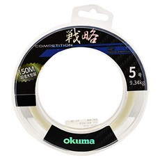 okuma 寶熊釣具 戰略 Competition 碳纖線 淡海水可用 高比重氟 硬高耐磨 釣魚 路亞 5號, 透明色, 1個