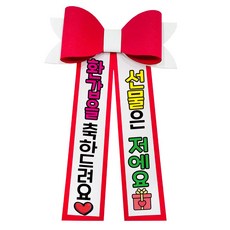 러블리팜 에바폼 컬러 인간 화환 2 환갑축하, 레드, 1개