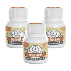 nu4PET 陪心寵糧 機能Plus貓三寶 鱉蛋爆毛粉 高蛋白 低脂 低膽固醇 新鮮鱉蛋 益生菌 膠原蛋白 犬貓通用, 皮膚/毛髮, 100g, 3罐