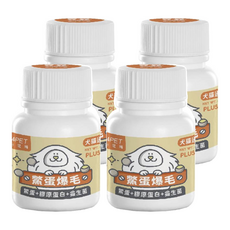 nu4PET 陪心寵糧 機能Plus貓三寶 鱉蛋爆毛粉, 高蛋白 低脂 低膽固醇, 新鮮鱉蛋 益生菌 膠原蛋白, 皮膚護理組合, 犬貓通用, 皮膚/毛髮, 100g, 4罐