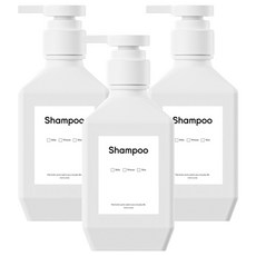 newnlook Poly 按壓瓶 洗髮精 沐浴乳 補充瓶 廚房洗潔精 空瓶 一般型 400ml + B標籤貼紙 洗髮精套組, 白色(空瓶), 3套