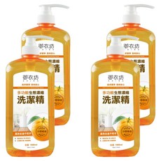 AKIRA 御衣坊 生態橘子濃縮洗潔精 多功能 高效去油, 1L, 4瓶
