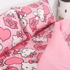 LoveCity 寢城之戀 台灣製 三麗鷗正版授權 混紡棉 兩用被床包組