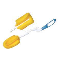 KU.KU Duckbill 酷咕鴨 好替換海棉奶瓶刷套裝, 旋轉手柄設計, 柔軟材質, 溫和清潔奶瓶, 1組