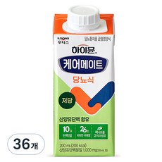 하이뮨 케어메이트 균형 당뇨식 저당, 200ml, 36개