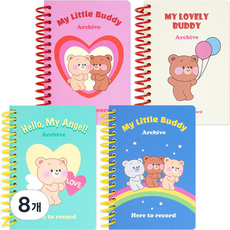 POPO FANCY Little Buddy 迷你筆記本 4款組合 85張, 8個, 混合顏色