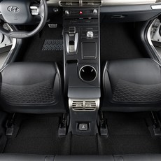 메이튼 두께 5mm 마이크로합사 뉴 코일매트 자동차 확장형 1열＋2열 풀세트, 쌍용 베리 뉴 티볼리 19년6월~, 올블랙