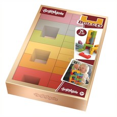 BeginAgain U型創意積木 純木質拼圖 2歲以上適用, 1盒