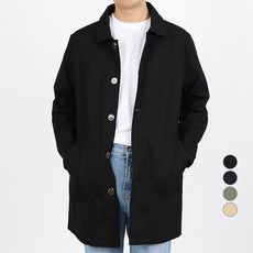 CONFIAR 男士單排扣棉質短版大衣 TC6601