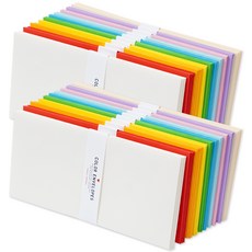 POPO FANCY 彩色橫式信封 10款 x 8張組合, 混合顏色, 1套