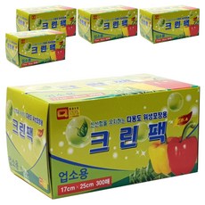 크린팩 식품포장용 위생팩 소 17 x 25 cm, 300개입, 5개