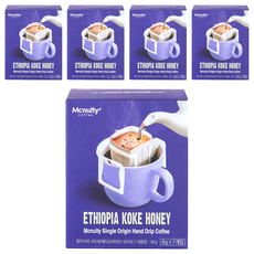 맥널티커피 에티오피아 코케 허니 핸드드립 원두, 8g, 7개입, 5개