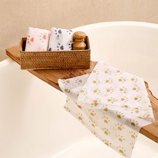 SHABATH 每日腳印沐浴巾, 混合顏色, 1套, 3入