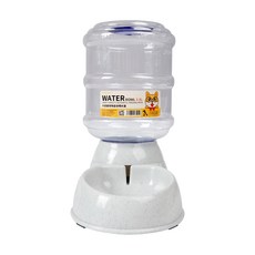 taotaopets 自動餵水器, 灰色, 3.8L 大容量寵物自動餵食器, 1個