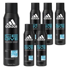 adidas 愛迪達 男用體香噴霧 品味透涼, 150ml, 6瓶