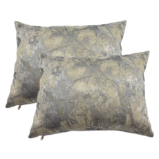 J&N 金萱銀緹花腰枕套裝 填充棉 枕套材質: 100%聚酯纖維 2入, 灰白色