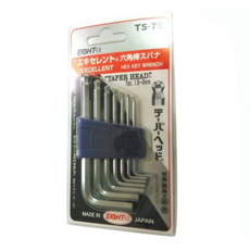 EIGHT TOOL 球型短型內六角扳手7支組 TS-7S，1.5-6mm，H.R.C 55~60, 1組