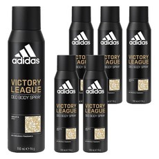 adidas 愛迪達 男用體香噴霧 卓越自信, 150ml, 6瓶