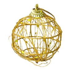 MODACore 摩達客 藝術創作 金網球飾吊飾 組合, 金色, 12個