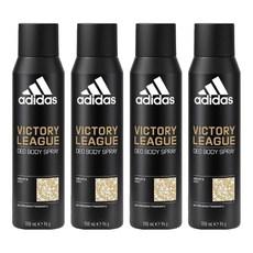 adidas 愛迪達 男用體香噴霧 卓越自信, 150ml, 4瓶