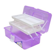 簡約線條多功能3層收納盒 花束箱 紫色