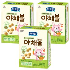일동후디스 아이얌 야채볼, 시금치 + 당근 + 브로콜리 혼합맛, 15g, 3개