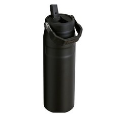 STANLEY IceFlow Aerolight摺疊吸管杯 18/8食品級不鏽鋼 不含BPA, 消光黑, 700ml, 1個