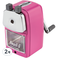CARL Angel5 經典削鉛筆機, 粉紅色, 2個