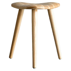 KUIBAO 快豹生活 Triangle 北歐三角海浪凳, 原木色, 1個